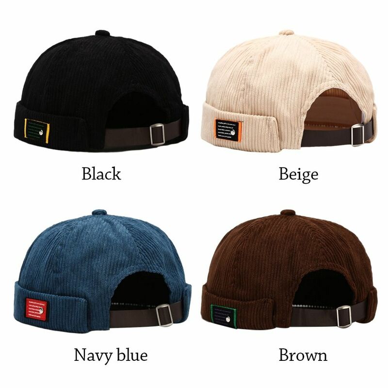 Уличная одежда, шапка, винтажная Вельветовая шапка без козырька, Шапка-бини в стиле хип-хоп, шапка-Докер, весна-осень