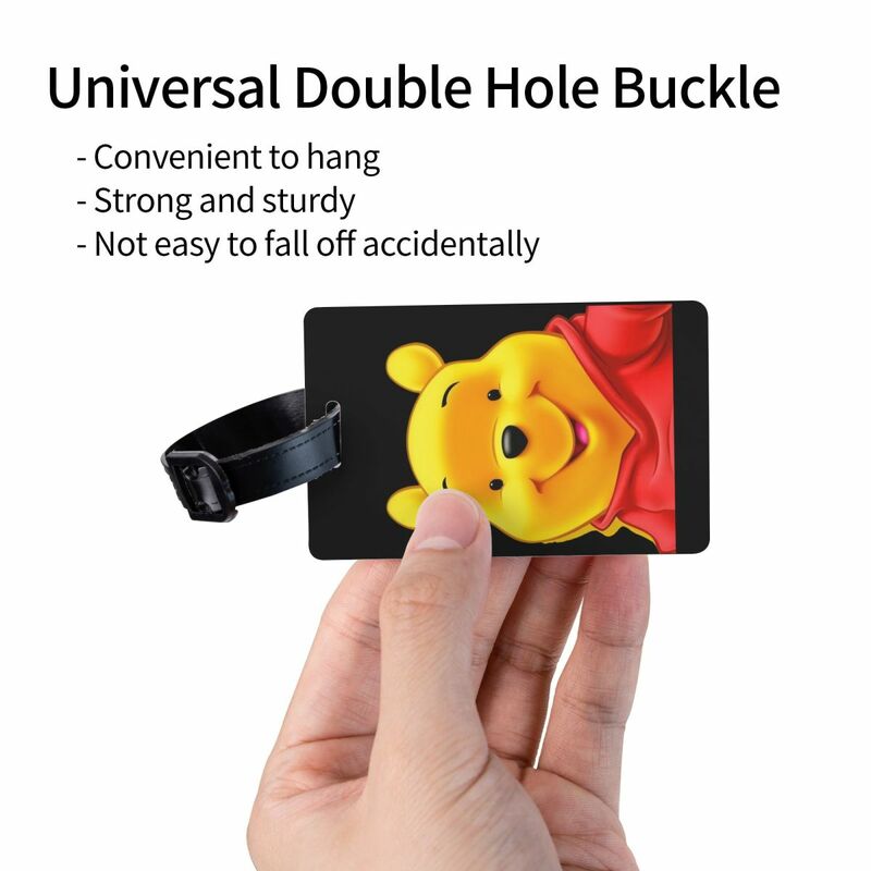 Niestandardowa etykieta bagażowa Winnie The Pooh Cartoon Bear Torba podróżna walizka na identyfikator prywatności