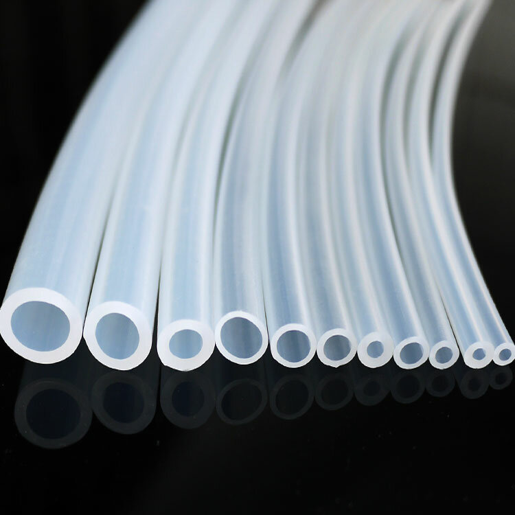 Mangueira de borracha transparente do silicone do produto comestível, macio, flexível, Nontoxic, tubo, claro, identificação, 0,5, 1, 2, 3, 4, 5, 6, 7, 8, 9, 10 milímetros, 1 m, 3 m, 5 m, 10 m