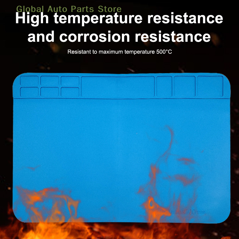 Silicone Electronics Repair Mat, resistente ao calor, isolamento, solda, reparação magnética Pad, BGA estação de solda, 300*200mm
