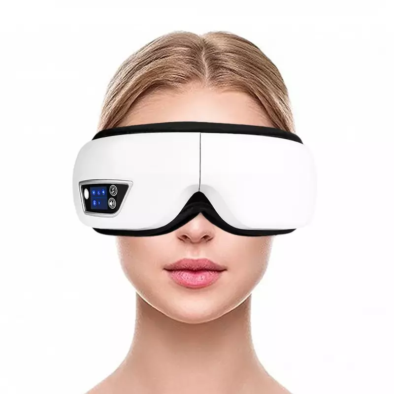 Массажер для глаз с тепловой вибрацией 6D, умная подушка безопасности, электрические очки для ухода за глазами, красивые очки с музыкой Bluetooth