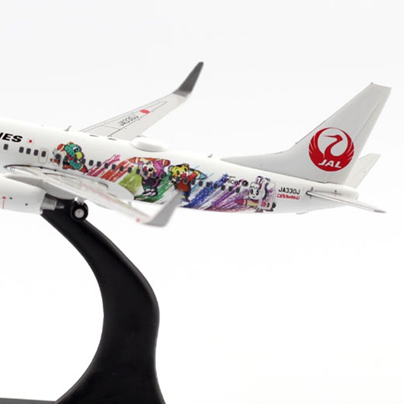 Japan Airlines B737-800 Aviação Civil Avião Modelo de Liga e Plástico, 1:400 Escala Diecast Toy, Simulação Display, Gift Collection