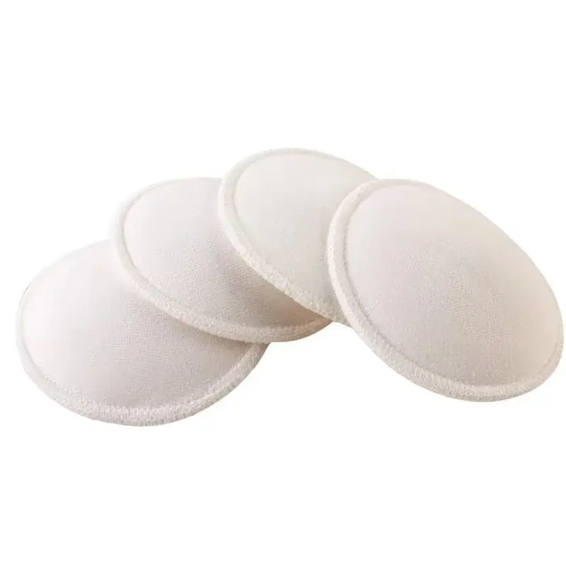 4 unidades/pacote almofadas de mama derramamento evitar almofada do sutiã algodão macio lavável absorvência reutilizável amamentação almofada