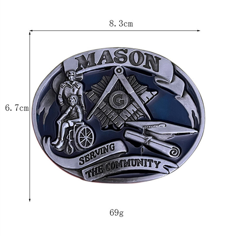Boucle de ceinture Mason, style occidental