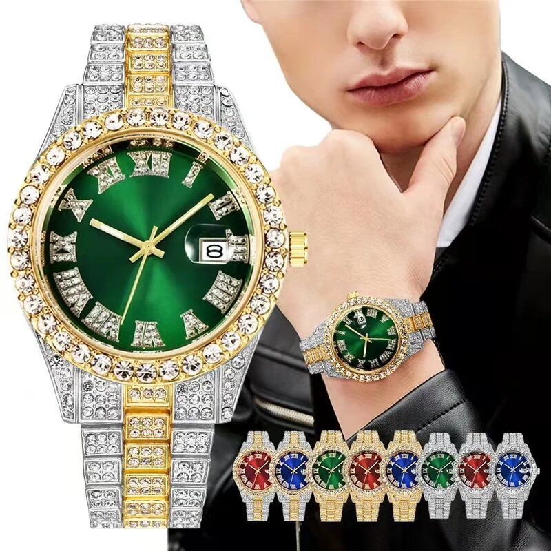 Diamond Men Women Watches Gold Watch Ladies Wrist Watch Luxury Rhinestone Unisex Bracelet Watches Female Clock Relogio Feminino