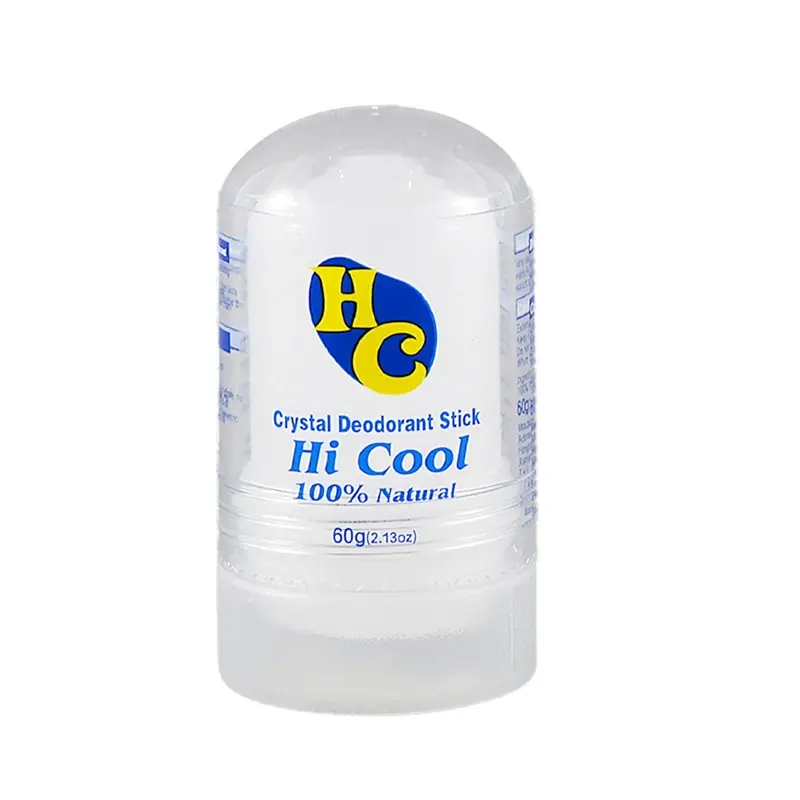 Desodorante de cristal para hombres y mujeres, palo de aluminio, eliminador de olores para axilas, indefinido, 60g