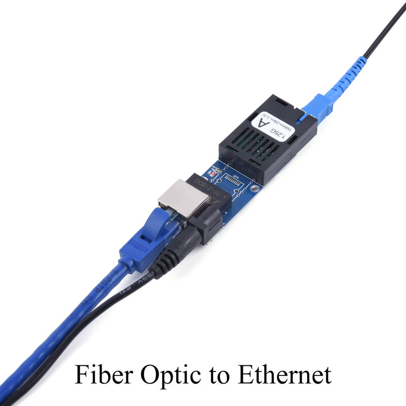 Conversor óptico de fibra mini gigabit, monomodo, 3km, upc/apc, sc-port, 10/100/1000mbps, 1 par