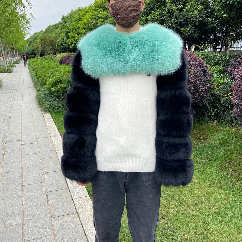 2022 new design luxury fox fur stoles women winter top nice quality fox fur coat ladies fashion fur jacket