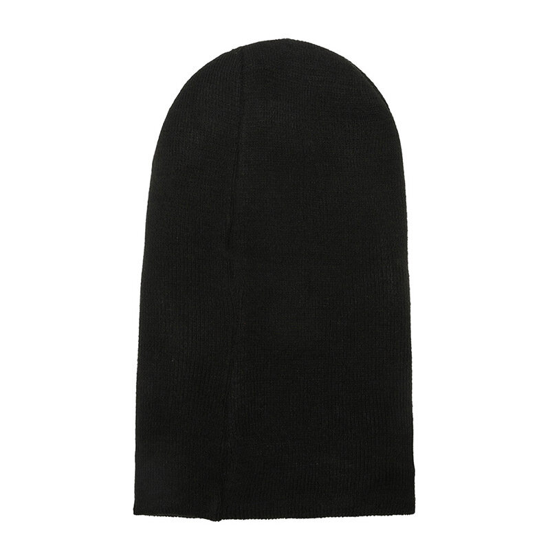Topi rajut pria, gaya musim dingin luar ruangan bersepeda telanjang badan tebal woolenmasker leher rajutan hangat