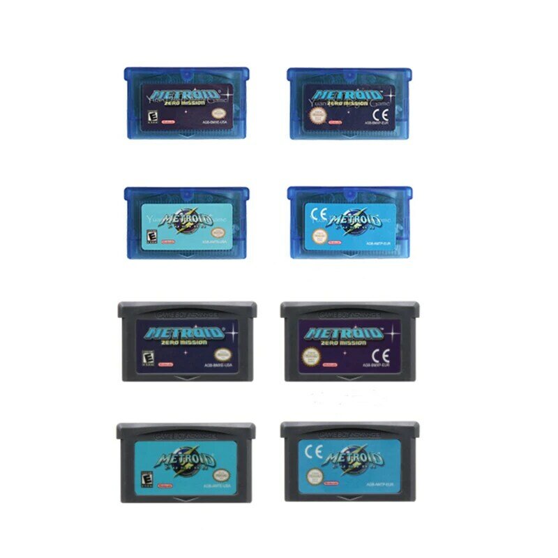 GBA 게임 카트리지 32 비트 비디오 게임 콘솔 카드, 메트로이드 시리즈 퓨전 제로 미션, GBA, SP, DS용
