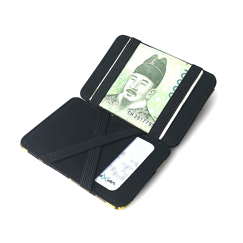 2023 New Camouflage Magic Wallets for Men Women PU Leather Mini ID Card Holders Coin Purses Travel Credit Card Case Clip Cover