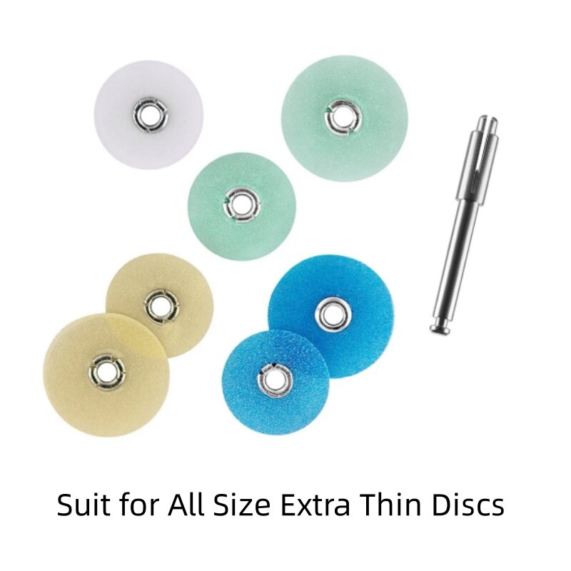 8Pcs Dental Soflex Flexi Disc Mandrel Polishing Discs Holding Rod RA Shank Rotary Tool Dentist Technician Tool 2.35mm Disc Chuck