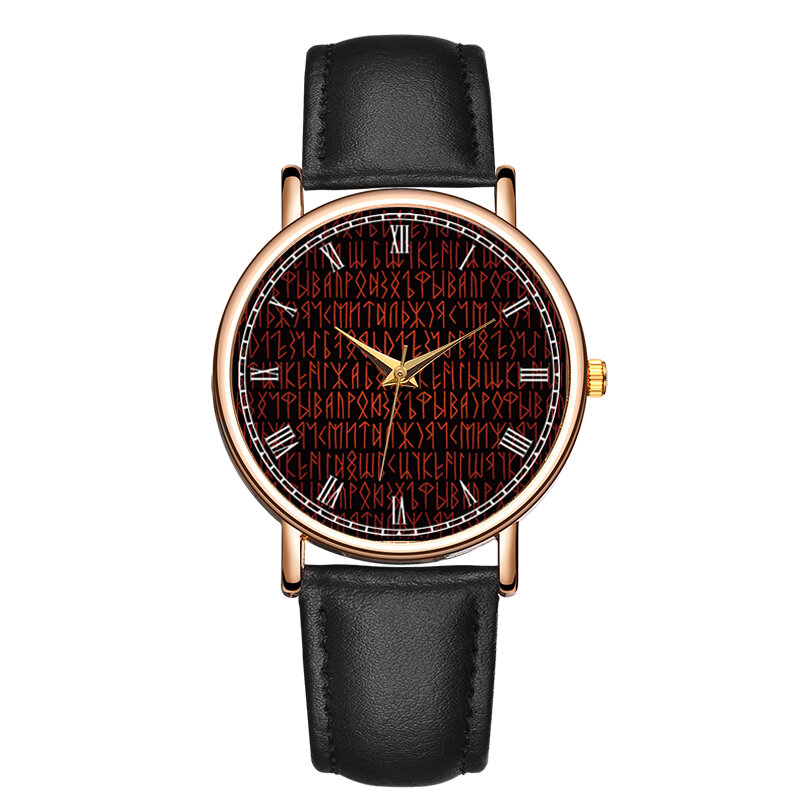 Роскошные наручные часы для девушек, женские повседневные наручные часы Hieroglyph с кожаным ремешком, наручные часы с круглым циферблатом