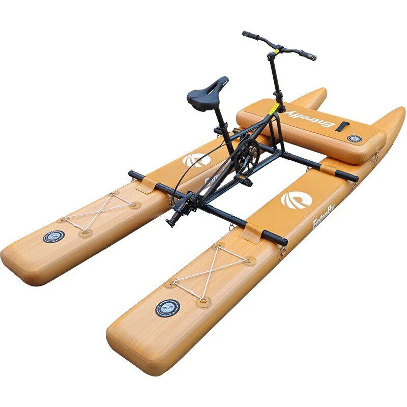 2024 Wholesale Customized hot selling outdoor floating  water bicycle inflatable water bike for 2 adults