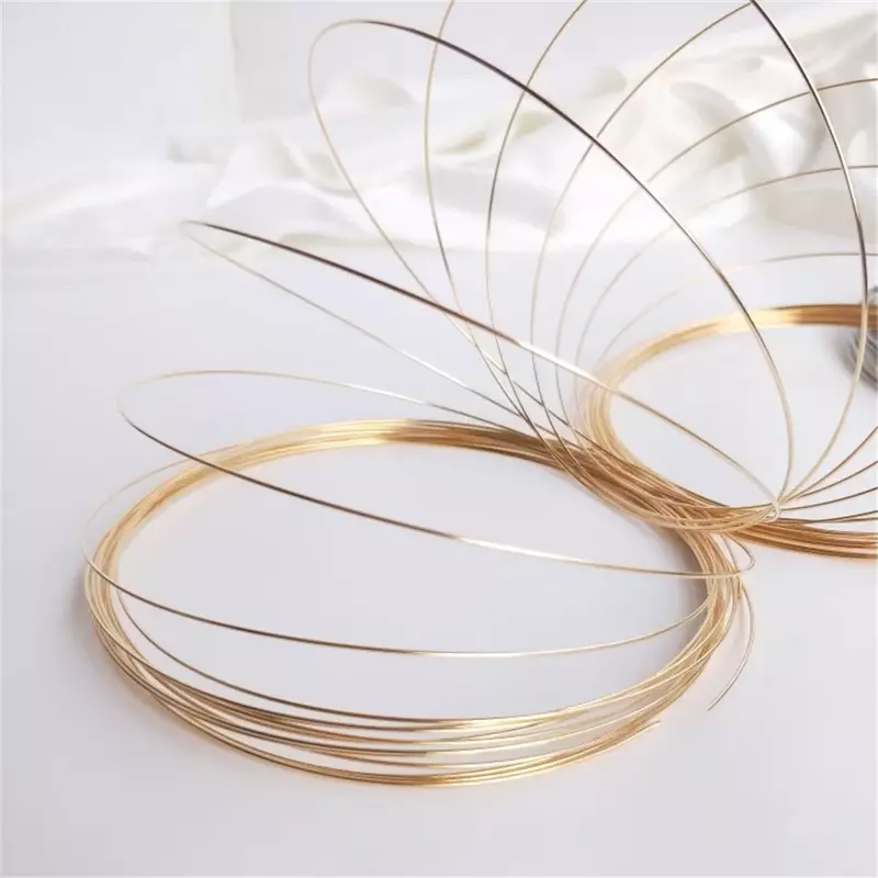 Conservazione del colore collare in filo di memoria in oro bianco 14 carati fatto a mano accessori per gioielli fai da te anello braccialetto materiale principale