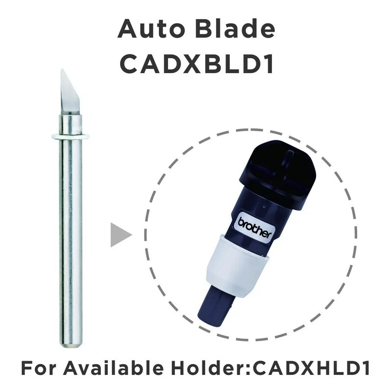 Paquete de 2 cuchillas automáticas CADXBLD1 para Brother ScanNCut DX, accesorio de repuesto, materiales de corte de 0,1-3mm de grosor, incluido fieltro de tela en V