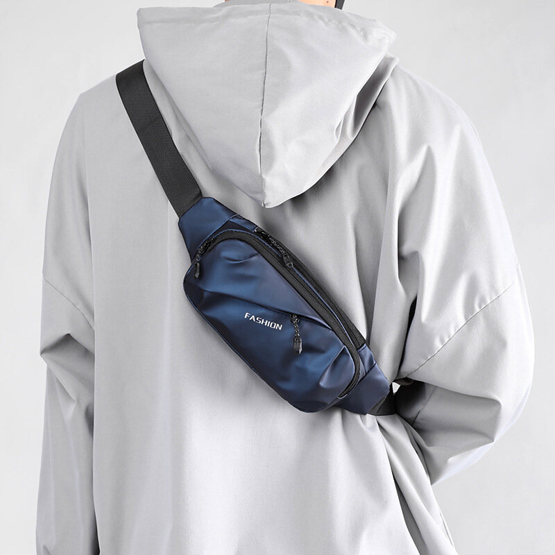Tas dada sederhana dan modis, tas dada tahan air mode 2023 olahraga luar ruangan tas selempang kasual perjalanan