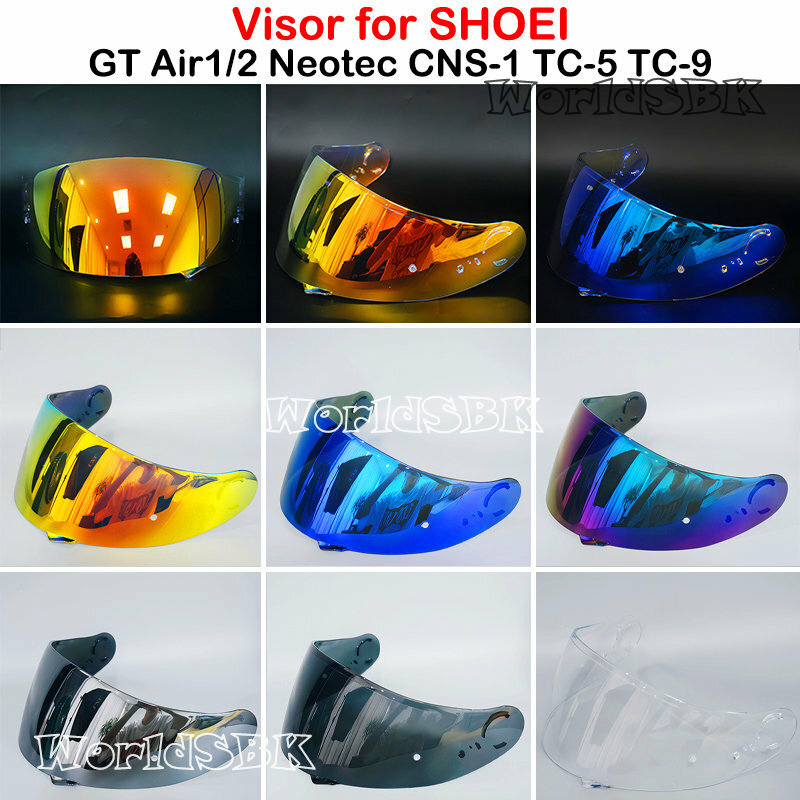 Lente de visera para casco de motocicleta, protector facial completo para SHOEI gt-air GT Air2, Neotec, CNS-1, CNS1, TC- 5