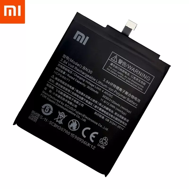 Xiaomi-Batterie de remplacement au lithium polymère, BatBR, outils de réparation gratuits, Redmi 4A, Redrice 14-mi 4A, 100% d'origine, BN30