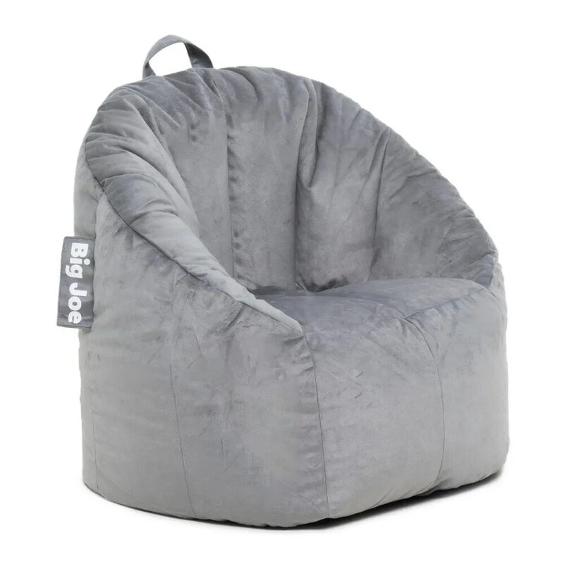 Joey Bean Bag Chair, Plush, Kids/Teens, 2.5ft, Gray
