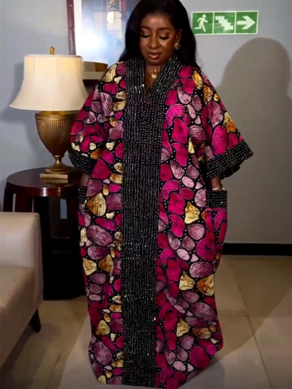 Abayas dla kobiet Dubai luksusowa 2024 afrykańska sukienka moda muzułmańska Caftan Marocain wesele sukienki Boubou Robe Djellaba Femme