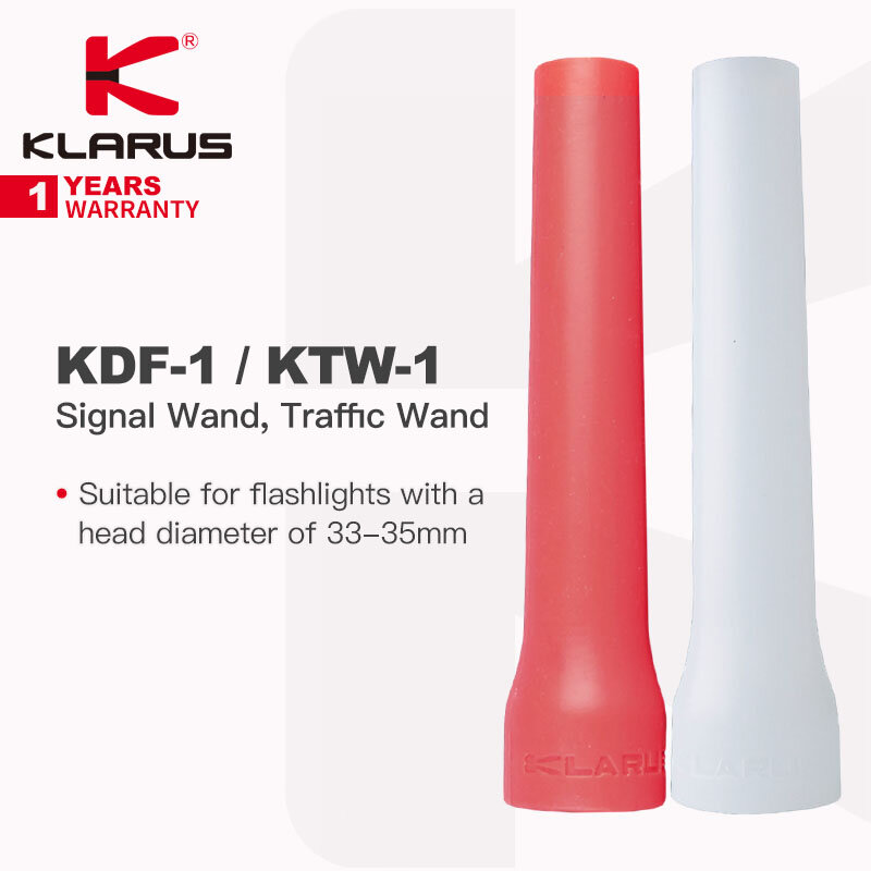 Klarus KTW-1/KDF-1 신호/교통 지팡이, 머리 33 ~ 35mm 손전등에 적합, 고탄성 실리콘, 쉽게 접고 운반