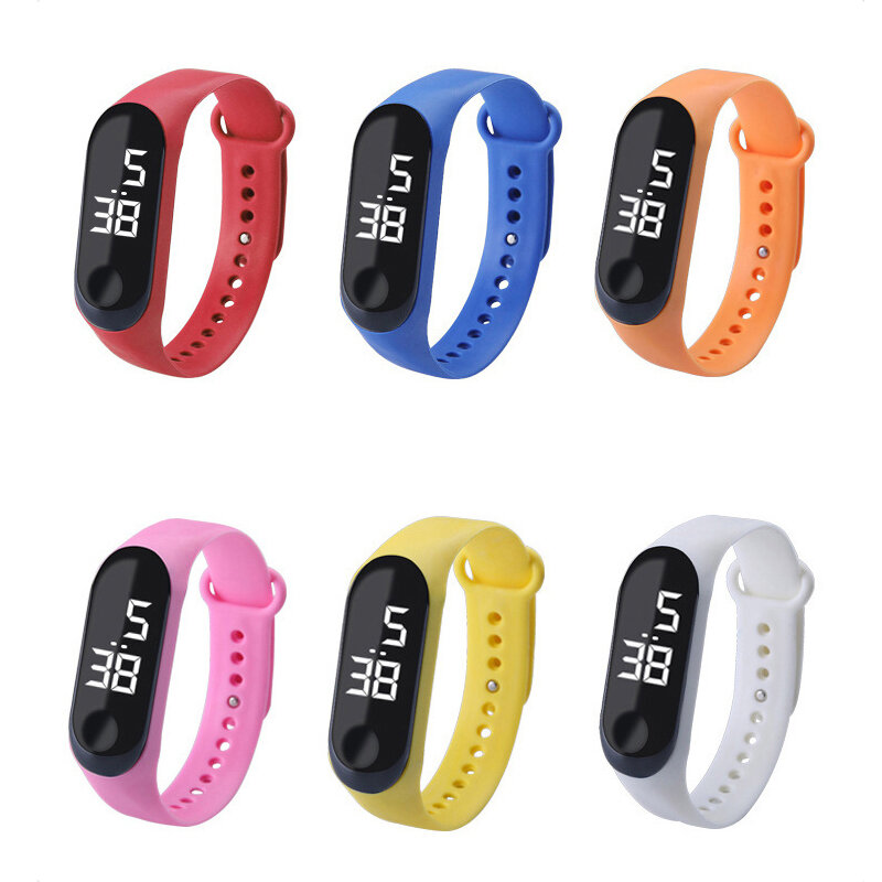Электронные модные спортивные часы для девочек, уличные часы со светодиодной подсветкой, женские и мужские наручные часы, цифровые водонепроницаемые