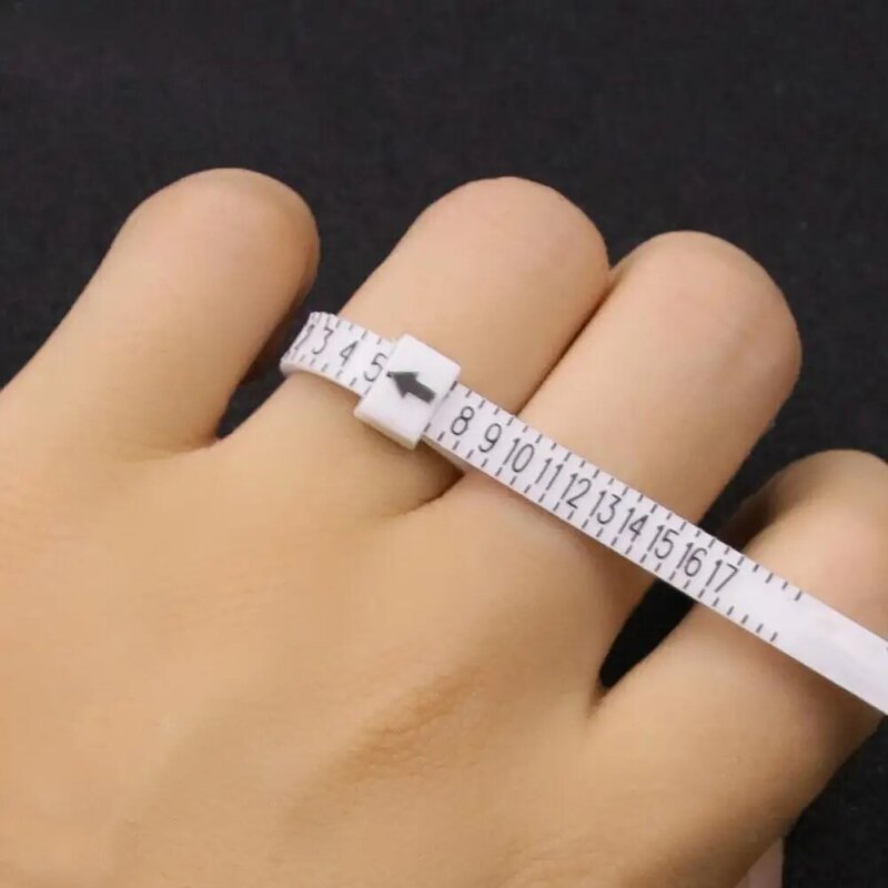 Alat ukur ukuran perhiasan alat pengukur ukuran cincin lingkaran toko Sizer ukuran jari untuk perhiasan Кольцевой Калибр