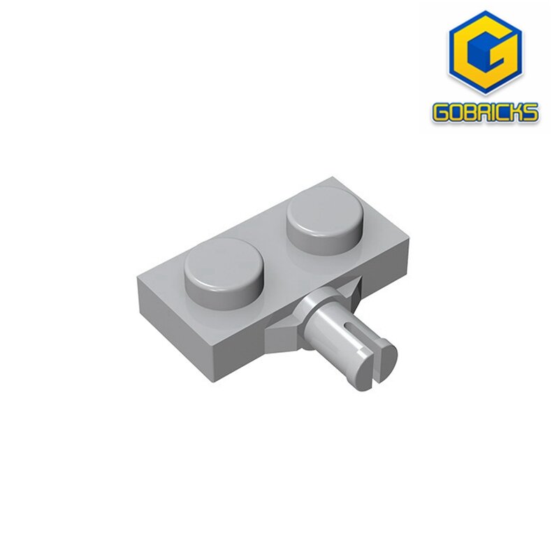Gobricks-Placa de GDS-1065 modificada con soporte de rueda, 1x2, compatible con lego 21445, DIY, bloques de construcción
