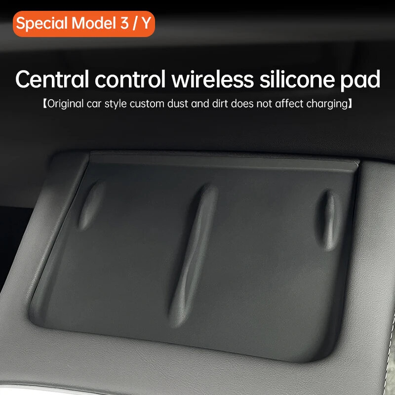 Almohadilla antideslizante de silicona para coche, almohadilla de carga inalámbrica para teléfono móvil, decoración Interior de coche, Sup, Tesla Model 3 Mode Y, nuevo