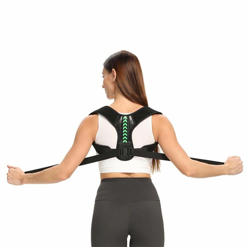 Sabuk korektor postur punggung, penahan leher punggung atas, korektor postur punggung, penahan bahu dan punggung