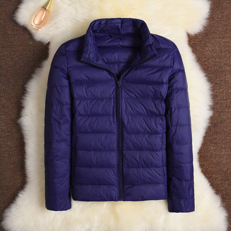 여성 슬림핏 짧은 경량 다운 코트, 후드 대형 코트, 한국 버전, 휴대용, 2024 가을 겨울 신상