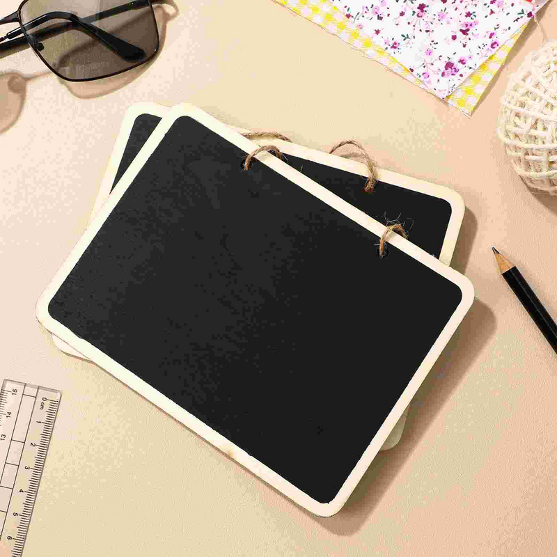 4 Pcs Mini Chalkboard Rectangular Double Sided Wooden Blackboard Wedding Party Table Number Place Tag Message Signs Memo