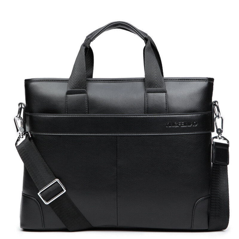 Nuova valigetta da uomo d'affari borsa in pelle PU di lusso per documenti borsa per Laptop da ufficio Messenger a tracolla maschile di grande capacità