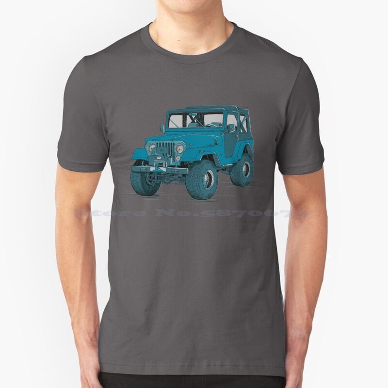 Off-road Vintage Cj5 camiseta, 100% algodão Tee