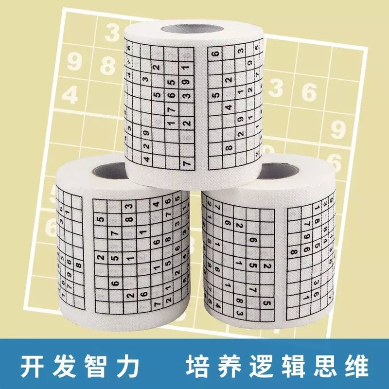 Jiugong-トイレ,オフィスや家庭用パズル用の英語のトイレットペーパー