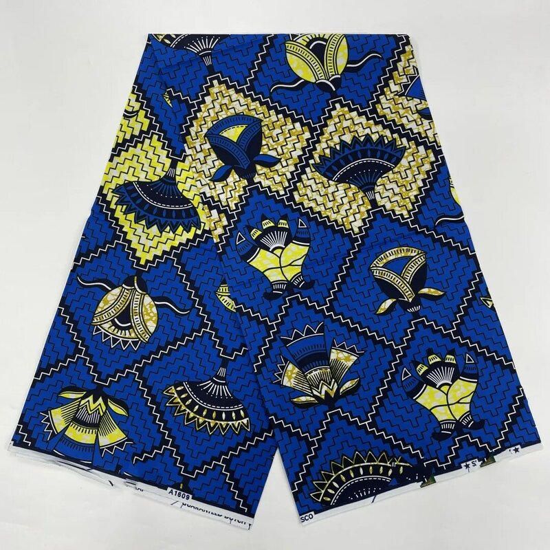 2023 afrykańska Grand Glam brokat Supe-V tkaniny woskowe miękka Ankara Tissu do sukni ślubnej satyna 100% bawełna HS7