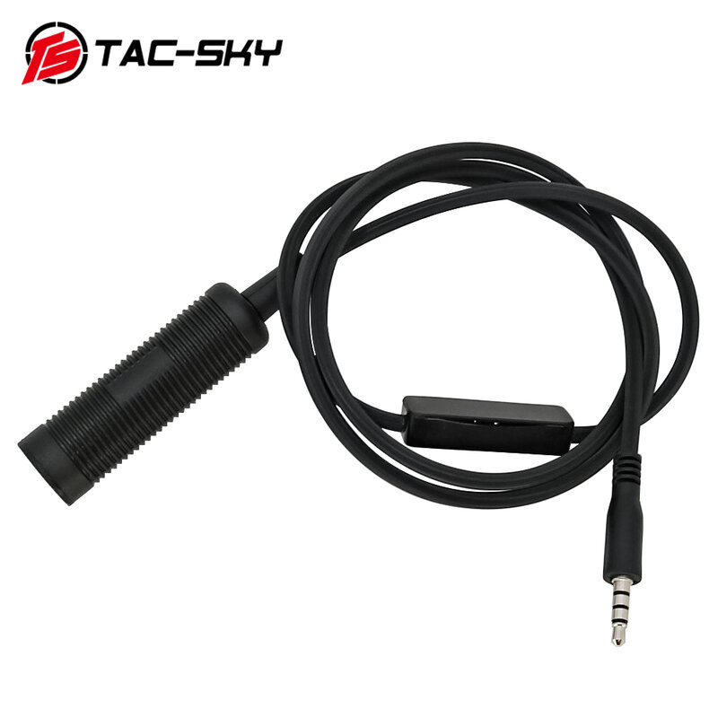 TS TAC-SKY Tactical Headphone Accessories Cell Phone Mini PTT Cell Phone Plug 3.5mm for MP3 Music Adapter Samsung HTC etc.