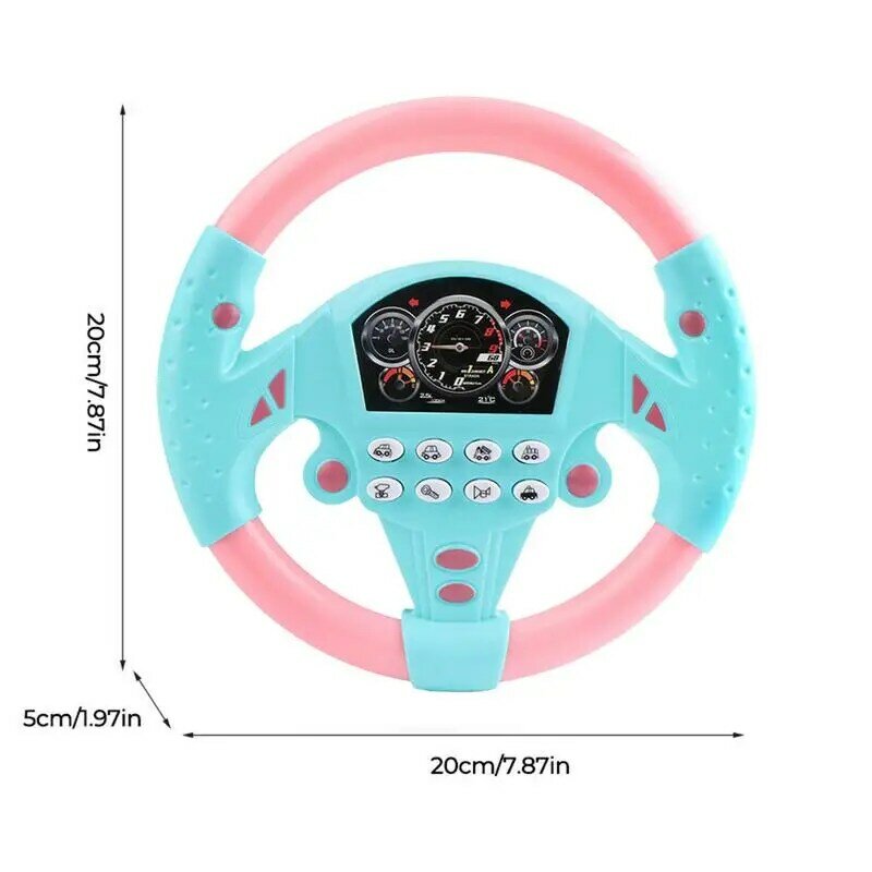 Car Steering Wheel Toy Simulated Kids Steering Wheel Simulation Toy With Light And Sound Funny Educational Toys