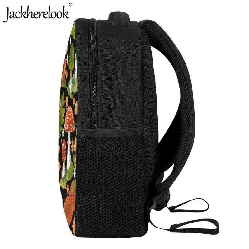 Школьная сумка Jackherelook с принтом в виде растений и грибов, детская модная трендовая сумка для книг, повседневный дорожный рюкзак с психоделическим 3D-принтом