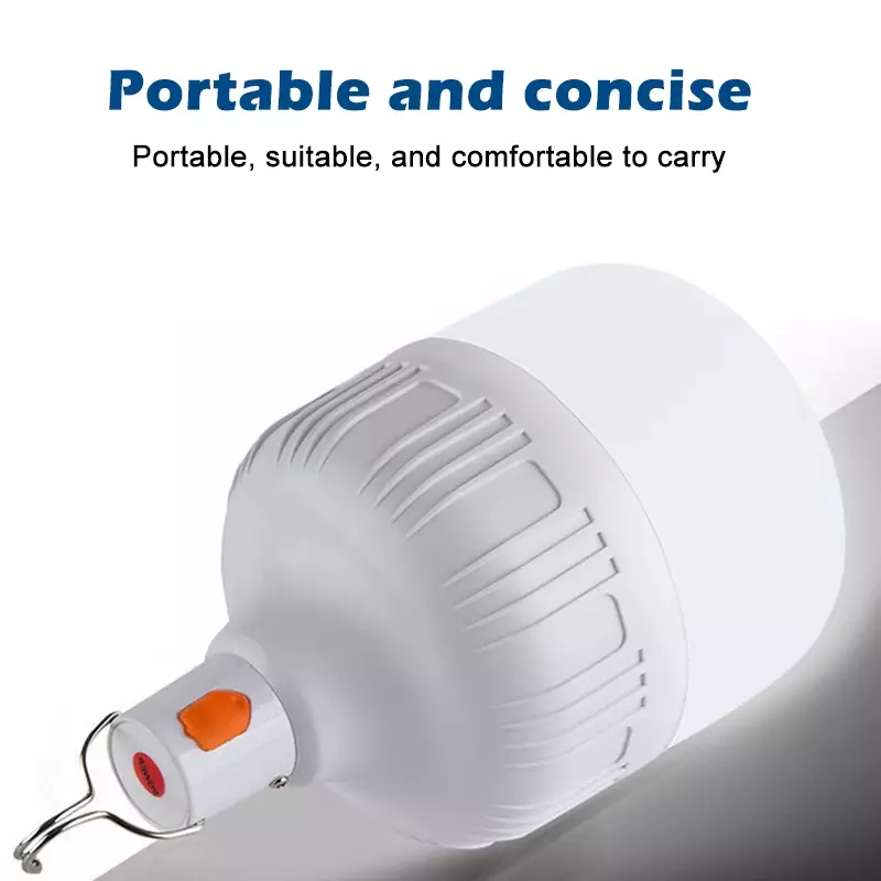 LED light bulb camping emergency light 5 light modes USB rechargeable portable high power bulb light eye protection waterproof