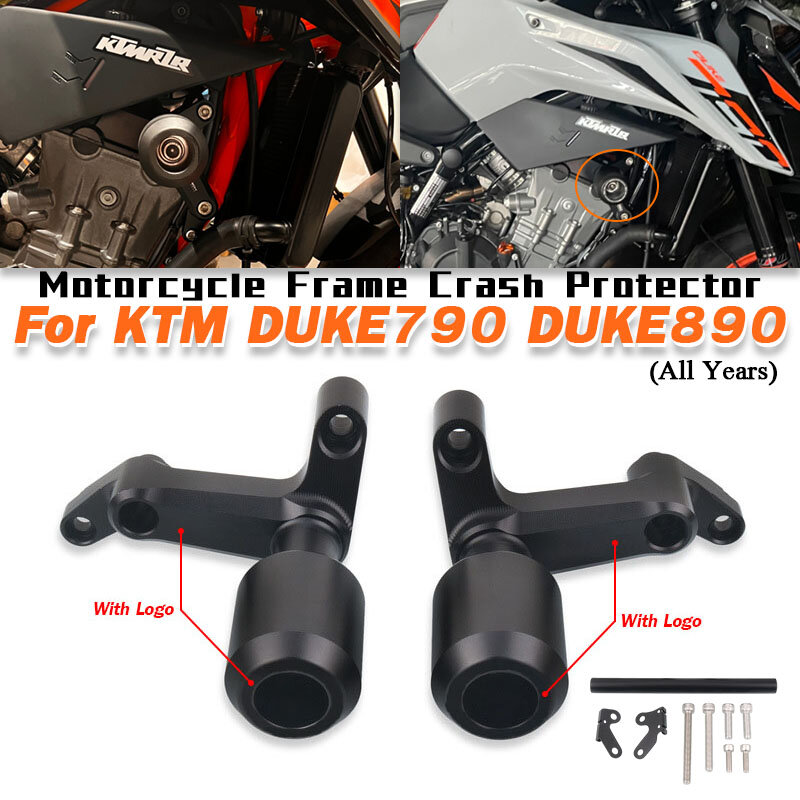 Deslizador de choque de marco de motocicleta para KTM Duke 790 /890 (todos los años), almohadillas de protección, bobinas de husillo anticaída de motor de motocicleta