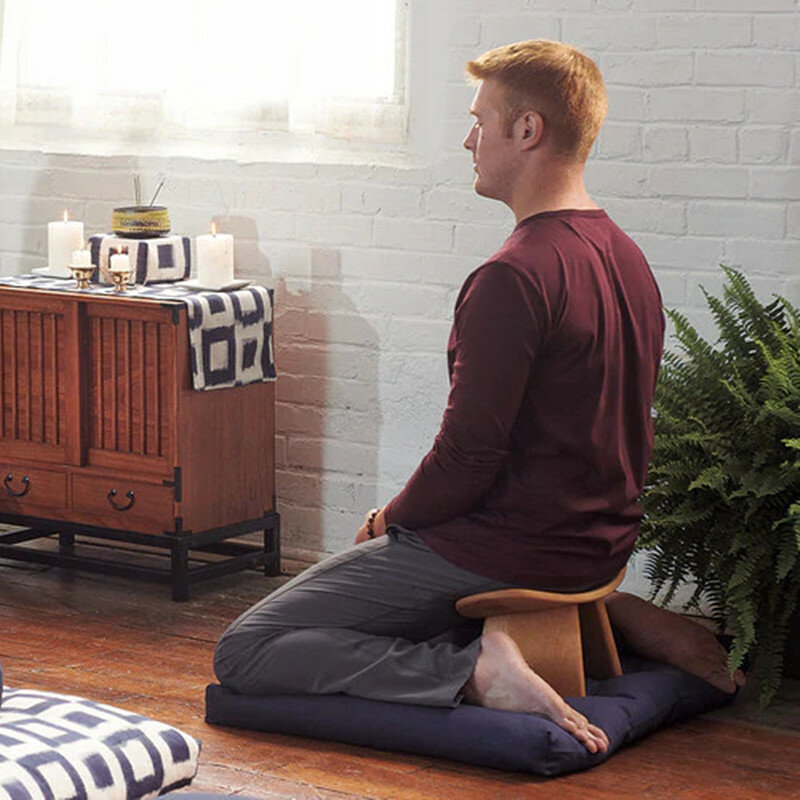 Ergonomic Solid Wood Meditation Bench, Meditation Bench, Yoga Chair, Meditation, Prayer Kneeling, Japanese Low Stool, Portable