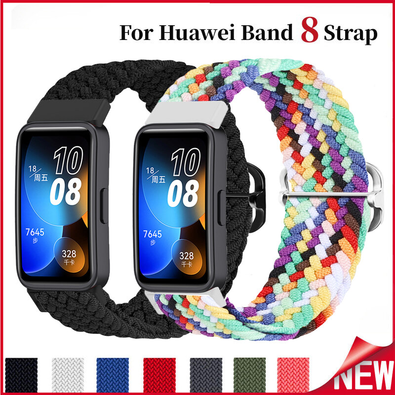 For Huawei Band 8 Strap Adjustable Nylon Replacement Watch Band