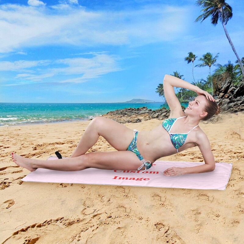 Toalla de Playa Grande para mujer, paño de playa de 40 piezas, imágenes personalizadas, sin arena, extragrande, fresco, secado rápido, muy absorbente