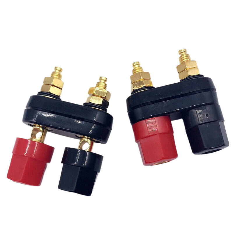 Gels Plugs-Connecteurs de prise Jack pour couple politiquement als, connecteurs de bricolage, borne d'amplificateur, borne de liaison, haut-parleur, rouge, noir