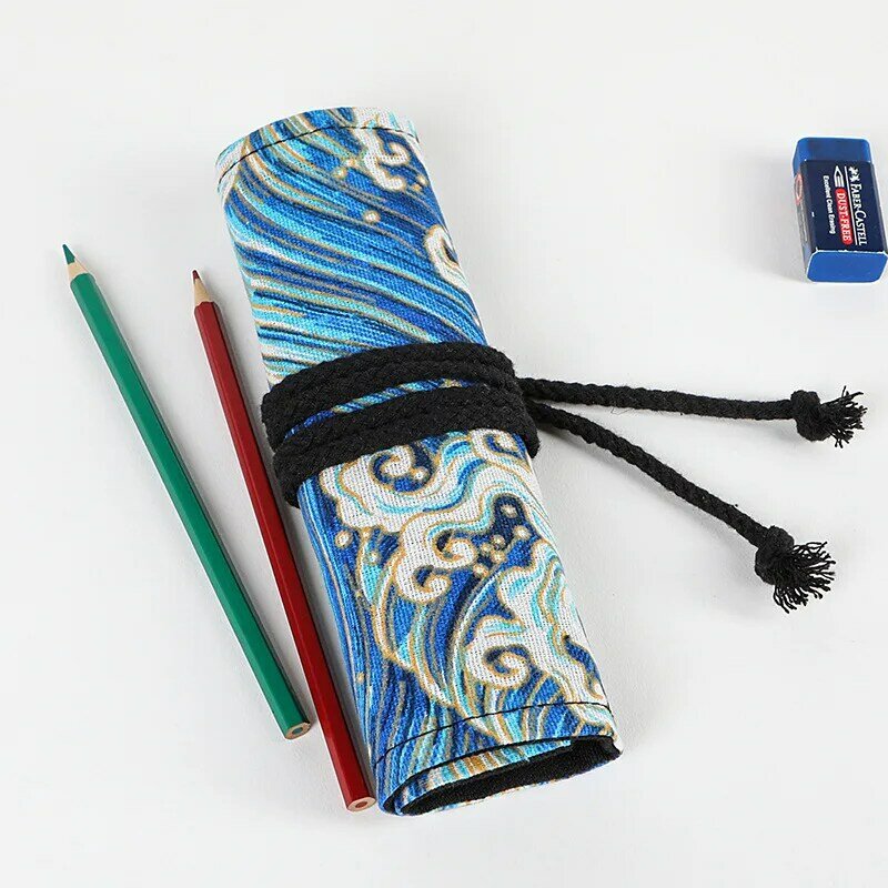 Wave Crochet Pens Container Storage Case Pencil Bag Knitting Accessories Crafts Sewing Paint Brushes Storage Holder,Without Pen