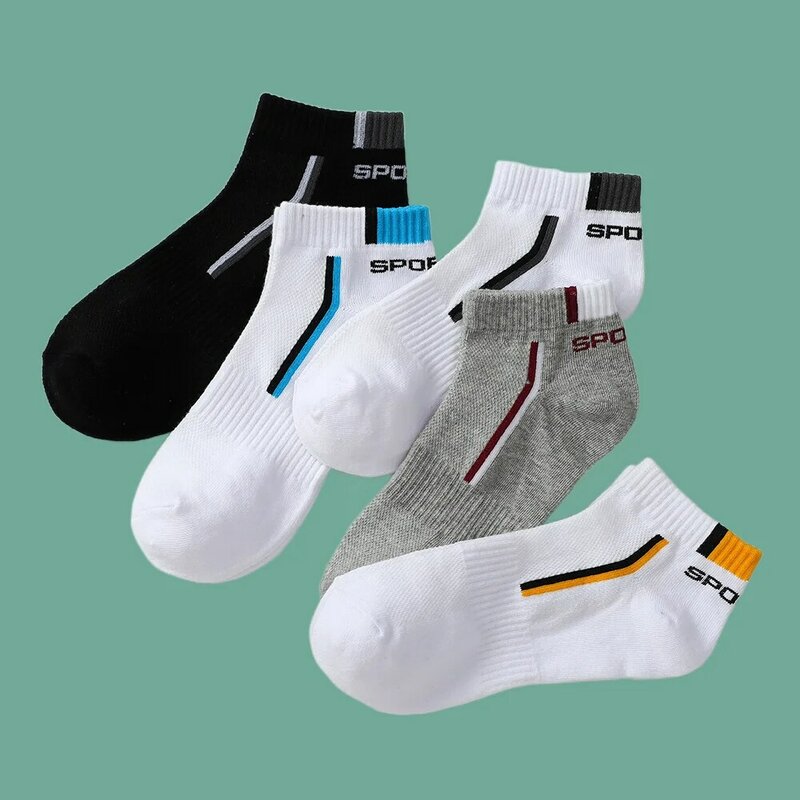 5/10Pairs High Quality Men Fahion Ankle Socks Black Casual Sports Socks Men's Cotton Socks Summer Men Socks Thin Cut Short Sock
