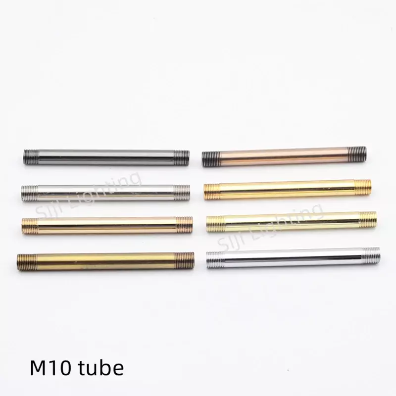 M10 M12 M16 Lamp Tooth Tube M10 Thread Pipe Tube Led Chandeliers Pendant Light Crystal Light Lamp Base Connection Tube Wall Lamp