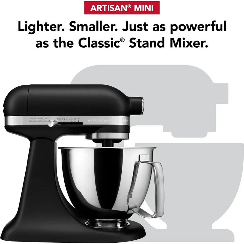 New-Artisan Mini 3.5 Quart Tilt-Head Stand Mixer - KSM3316X - Black Matte